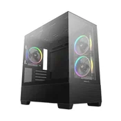DeepCool CG380 3F, Tower Case, Black, Tempered Glass x 2