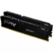 Kingston 16GB 5600MT/s DDR5 CL40 DIMM (Kit of 2) FURY Beast Black XMP pomnilnik - KF556C40BBK2-16