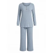 Cupshe Pižama Long Sleeve modra