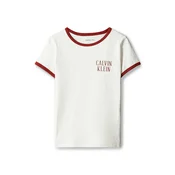 Calvin Klein Jeans Majica ecru/rubin rdeča