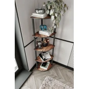 Hanah Home Polica za knjige 5 Corner, 34x139x34 cm, Boje oraha