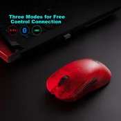 Edifier Bežicni gaming miš, 2.4GHz, Bluetooth, USB, Crveni