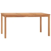 Vidaxl Vrtna jedilna miza 160x80x77 cm trdna tikovina