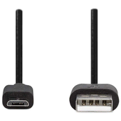 Nedis Kabel USB 2.0/ vtič USB-A - vtič USB-Micro B/ okrogel/ črn/ v razsutem stanju/ 1 m