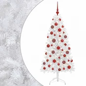Vidaxl Umetna božična jelka z bučko 150 cm 150 LED Toplo bela