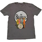 The Beatles Sgt Pepper & Drum Charcoal Grey XL Majica