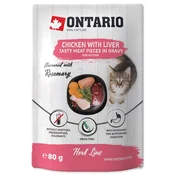 Ontario Kitten piščanec z jetri v omaki - 80 g