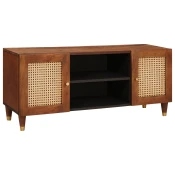 TV ormar s policom Smeda 105 x 33,5 x 46 cm Cvrsto drvo manga