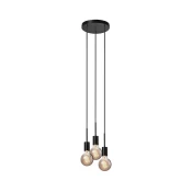 Nordlux - viseča svetilka na kablu PACO 3xE27/25W/230V, črna
