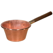 Bakreni lonec za polento 26cm/lesen ročaj/baker, les