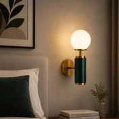 Opviq zidna lampa Moira-20201-D, 1 × E27, tamnozelena
