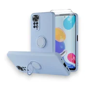 Komplet silikonski ovitek z ringom + 2 zaščitni stekli za Xiaomi Redmi Note 11/11s 4G
