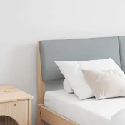 Tapecirani uzglavlje Svijetlo siva 150 cm Cvrsto borovo drvo