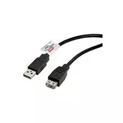 ROLINE USB 2.0 A produžni kabel, 0,8 m, crni 11.02.8947-50