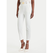 Elisabetta Franchi Hlače iz tkanine PA-132-61E2-V350 Bela Regular Fit