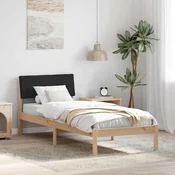 vidaXL vidaXL Kovinska posteljna konstrukcija Rjava in črna 75 x 190 cm, (5000084300)