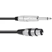 Omnitronic Omnitronic 3022516M XLR adapterski kabel [1x XLR vtičnica 3-polna - 1x klinken vtič 6.3 mm (mono)] 2.00 m črna, (20428170)
