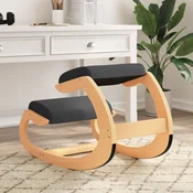 Stolica klecalica crna 55 x 84 x 55 cm šperploca od breze