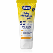 Chicco Baby Moments Sun Mineral krema za sunčanje za djecu SPF 50+ 0 m+ 75 ml