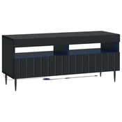 vidaXL LED TV omarica Črna Inženirski les