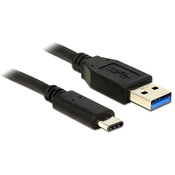 Delock kabel SuperSpeed USB 10 Gbps (USB 3.1, Gen 2) tip A muški > USB tip-C™ muški 1 m crni