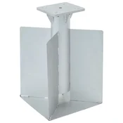 shumee vidaXL Podstavek za vgradni senčnik srebrn 27,5x27,5x45 cm jeklo