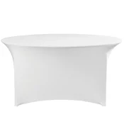 Hendi Okrogla miza brez likanja, premer 180 cm, tkanina Jersey, bela – Hendi 814451