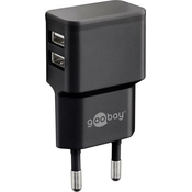 Goobay Napajalnik in polnilni adapter 230V na 2x USB, max.2, 4A, črn