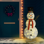 Ukrasni božicni snjegovic s LED svjetlom luksuzna tkanina 180cm