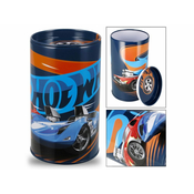 STARPAK Metalna škatla za varčevanje Hot Wheels, okrogla škatla za fanta STARPAK
