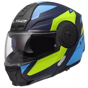 Preklopna motociklisticka kaciga LS2 FF902 Scope II Duria plavo-fluo žuta