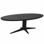 Casa Padrino Luxury Dining Table Black 230 cm - Oval Kitchen Table - Dining Room Furniture