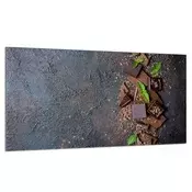 shumee Steklena zaščita za kuhalno ploščo 90x52 Čokolada