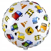 Balon iz folije z motivom delovnega stroja – 46 cm, pakiran