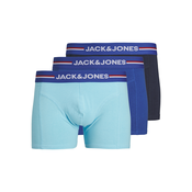 JACK & JONES Bokserice TIM SOLID, plava / svijetloplava / crna / bijela