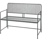 ProGarden Zložljiva vrtna klop PROGARDEN Bistro 118 cm, antracitna, jeklo, 2 osebi