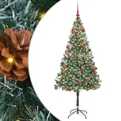 Vidaxl Umestno božično drevo med 300 LED Zelena 180 cm PVC in Jeklo