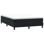 shumee vidaXL Postelja z vzmetnim vzmetnim okvirjem brez vzmetnice črna 140x210 cm žamet
