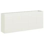 Vidaxl Sadilnik White 200x40x80 cm Hladno valjano jeklo