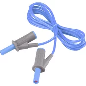 VOLTCRAFT Visokofleksibilni varnostni merilni kabel [lamelni vtič 4 mm-lamelni vtič 4 mm] 1.5 m modre barve MSB-501 10 A