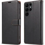 Preklopna futrola za Samsung Galaxy S23 Ultra 5G crna PU koža SM-S918B