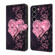 Eleganten etui ovitek za Samsung S24 5G, Sijoče srce