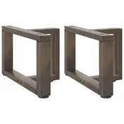 Noge za klub stolic T-oblika 2 kom Crne 40x25x(30-31) cm Celik