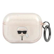 Karl Lagerfeld ovitek za AirPods Pro – Glitter Karls Head, zlata