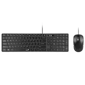 GENIUS Set tastatura + miš SlimStar C126 USB YU crni