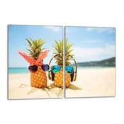 shumee Steklena zaščita za kuhalno ploščo 2x40x52 Ananas