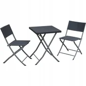 Garden Line SET ZLOŽLJIVEGA BALKONSKA MIZA (MIZA + 2 STOLICE) ANTRACIT *9930