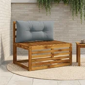 Vidaxl Hrbtna blazina PUTTEN 100% poliester Modra 70 x 40 x 10 cm