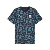 PUMA Olympique de Marseille FtblCulture All-Over Print Tee Men, Sport, Navy/White, XS