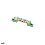 Schelinger Spončna letev na izolatorjih 6x FI6 mm 125 A zelena BM-A18-TBJ-8X12-06P-ZI